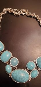 Turquoise necklace and earrings set